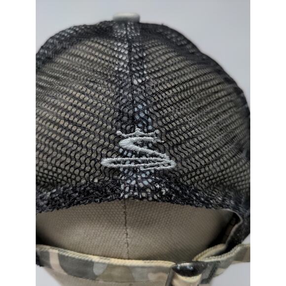 Cobra Slideback Meshback Camo Hat Gray Brown Embroidered Logo Spell Out - Picture 8 of 11
